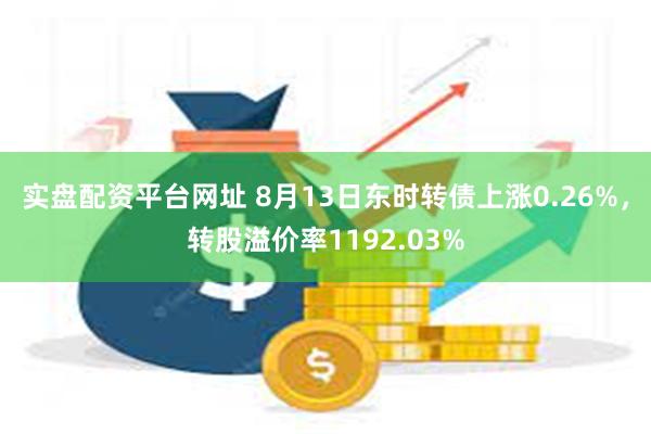 实盘配资平台网址 8月13日东时转债上涨0.26%，转股溢价