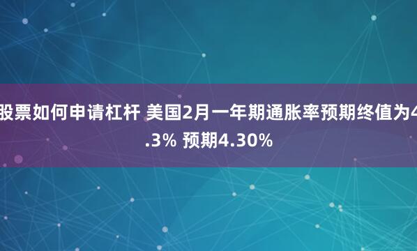 股票如何申请杠杆 美国2月一年期通胀率预期终值为4.3% 预期4.30%